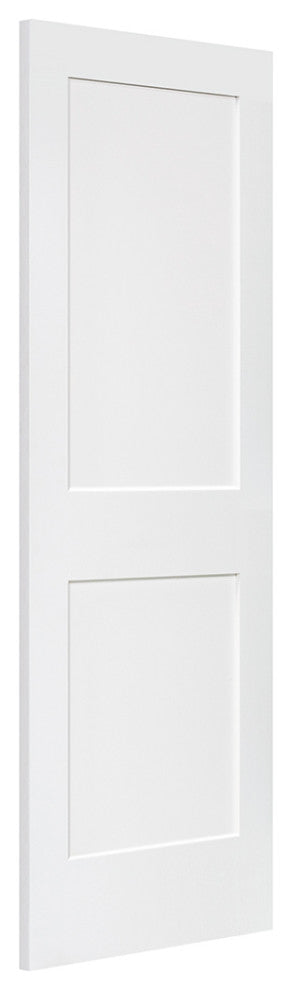 Shaker 2-Panel Door, Solid Core Interior Slab White 80" x 18"