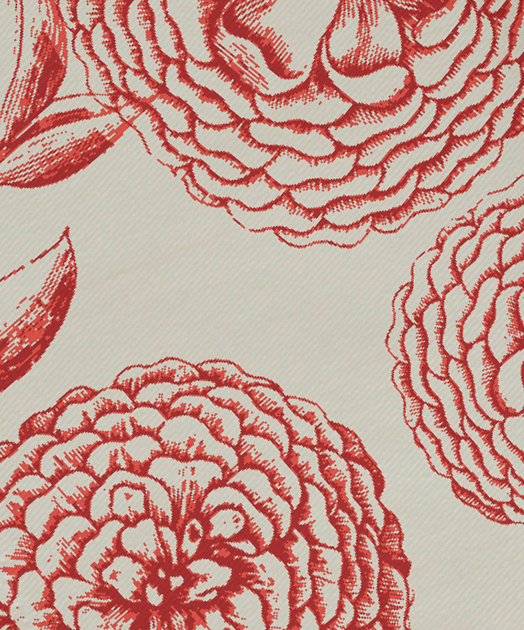 Antique Flowers, Floral Print Napkin, Coral, Set of 4