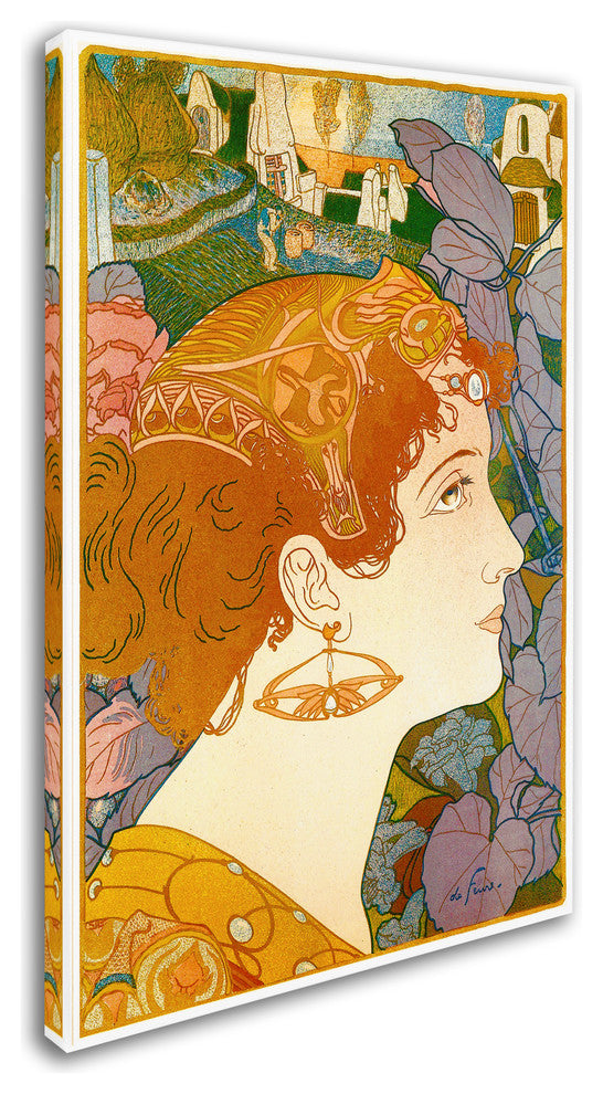 Vintage Lavoie ''Georges de Feure'' Canvas Art, 12x19
