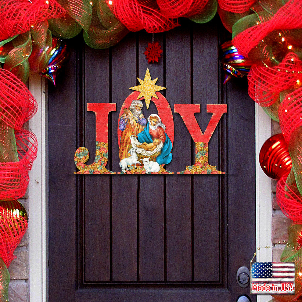 Regal Joy Nativity Wooden Door hanger