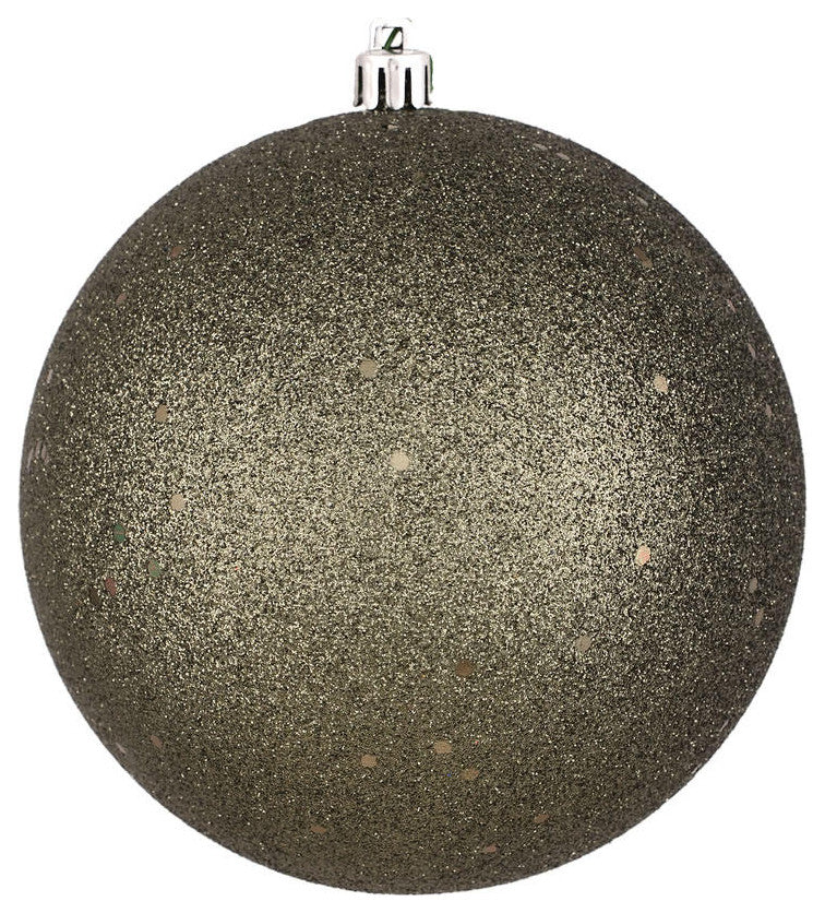 Vickerman N592525DQ 10" Limestone Sequin Ball Drilled, 1 per Bag