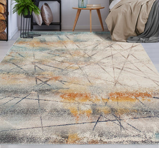 Noori Rug Low-Pile Webster Ivory/Rust Rug, 5'x7'10"
