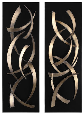 Uttermost Brushstrokes Metal Wall Art, Set of 2