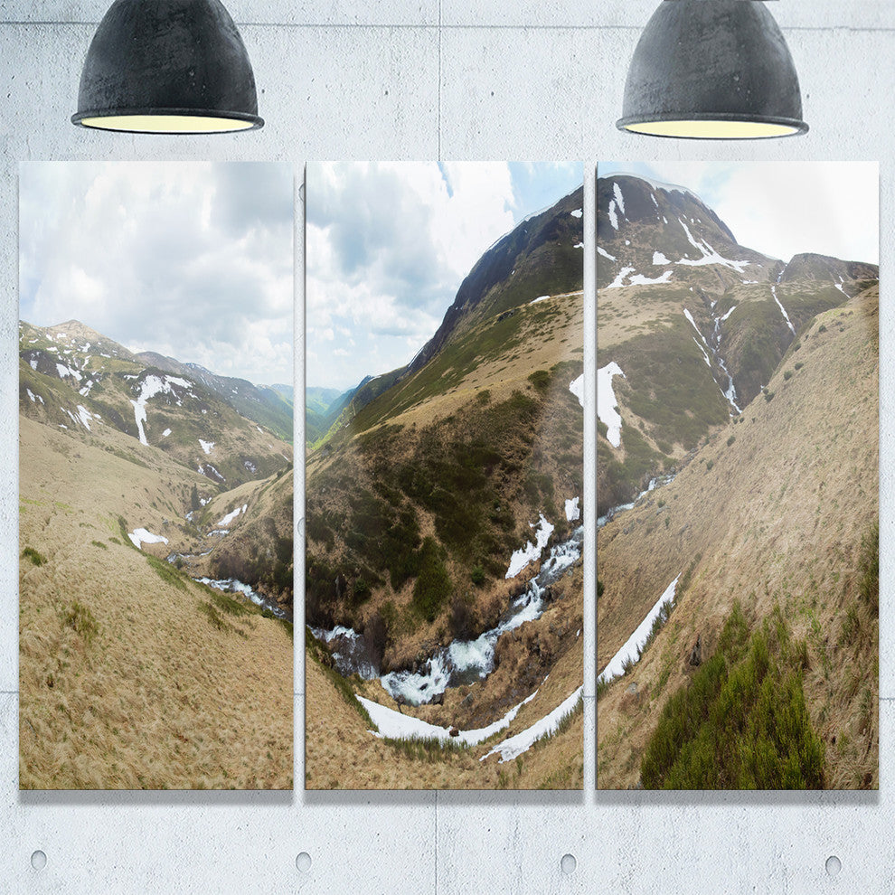 "Wild Sprint Mountain Panorama" Metal Wall Art, 3 Panels, 36"x28"