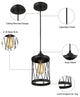 LNC Modern 1-Light Brushed Black Pendant, Kitchen Island Light