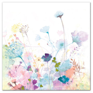 Watercolor Spring Floral 16x16 Canvas Wall Art