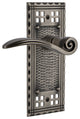 Craftsman Plate With Swan Lever, Antique Pewter, Passage, Non-Handed