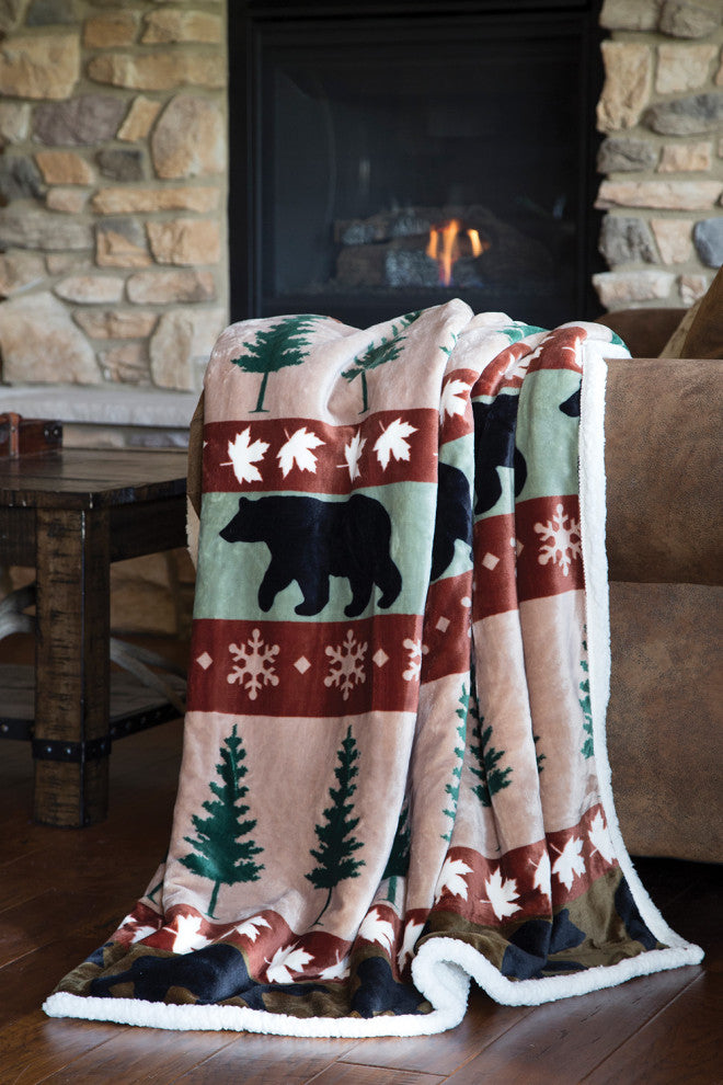 Cascade Ridge Extra Plush Sherpa Throw Blanket