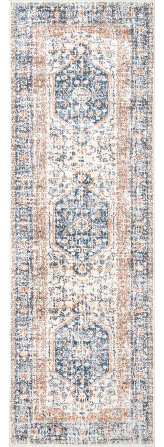 Nuloom Vintage Jacquie Floral Traditional Area Rug, Blue 2'8"x8'