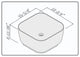 Fine Fixtures White Vitreous China 16" Thin Edge Vessel, Square