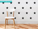 Stars Fabric Wall Decals, Set of 30 Stars, Black