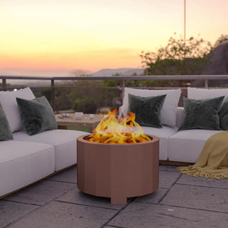 Titus Commercial Grade 27" Smokeless Outdoor Firepit, Bronze