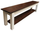 1776 Storage Bench, Shoe Rack Bench, 66"