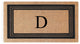 A1HC Natural Coir Monogrammed Triple Border Flock Durable Doormat, 18"x30", D