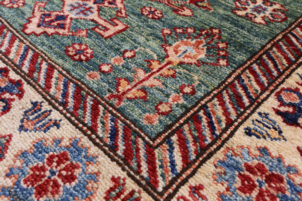 2' 9" X 8' 0" Runner Super Kazak Handmade Wool Rug - Q12960