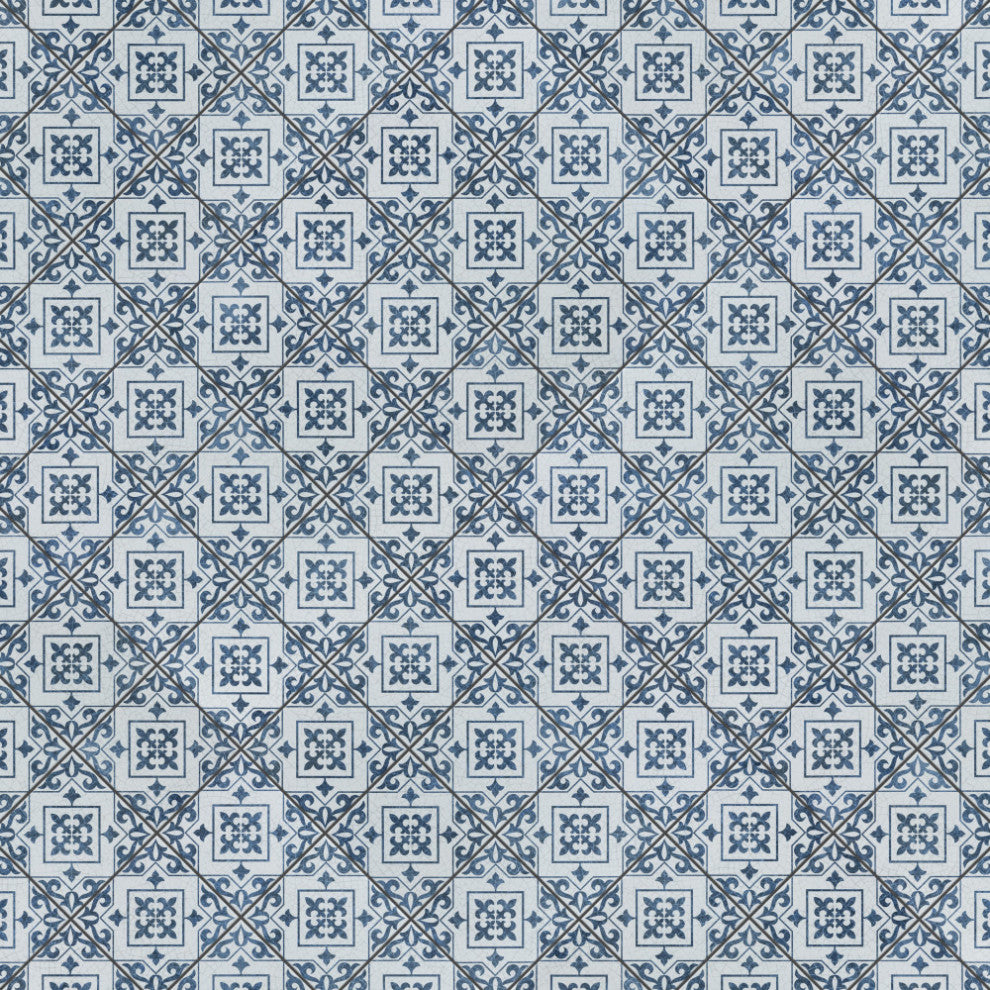 Harmonia Classic Ceramic Floor and Wall Tile, Cobalt Blue