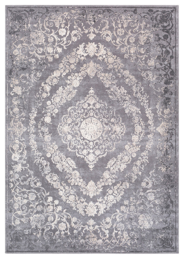Tibetan Updated Traditional Camel, Charcoal Area Rug, 2'x3'