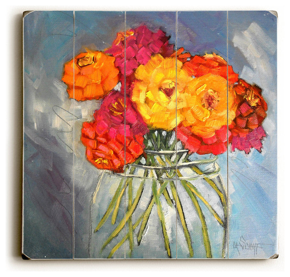Zinnia Wooden Sign