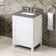 Astoria Transitional 24" White Vanity, Boulder Cultured Marble Vanity Top