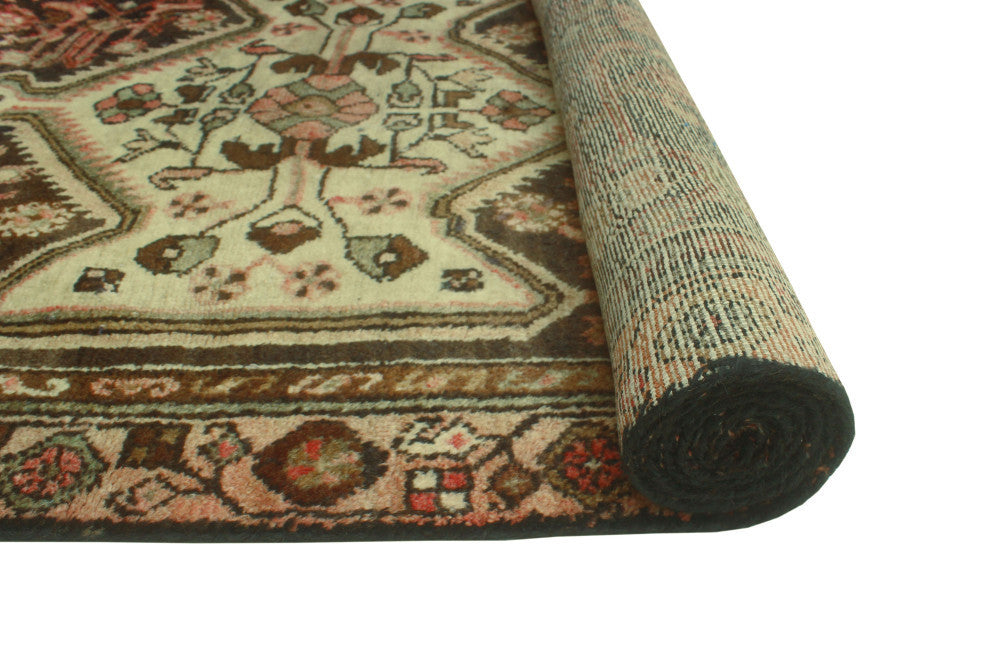 Fine Vintage Distressed Mina Brown/Rose Runner, 2'10x8'10