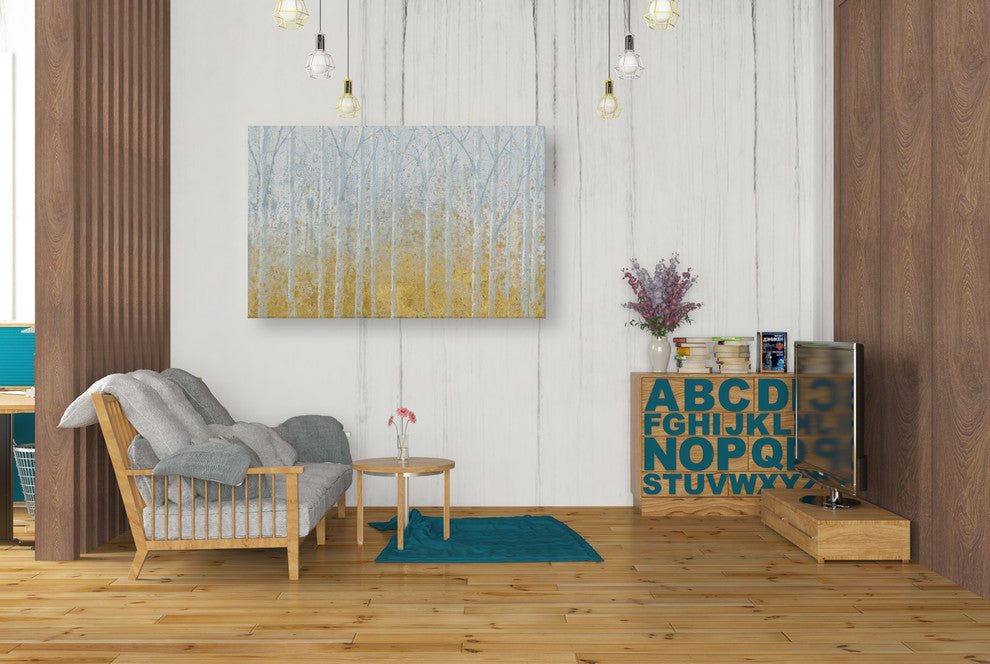 Epic Graffiti "Silver Water GOLD" Giclee Canvas Wall Art, 26"x40"