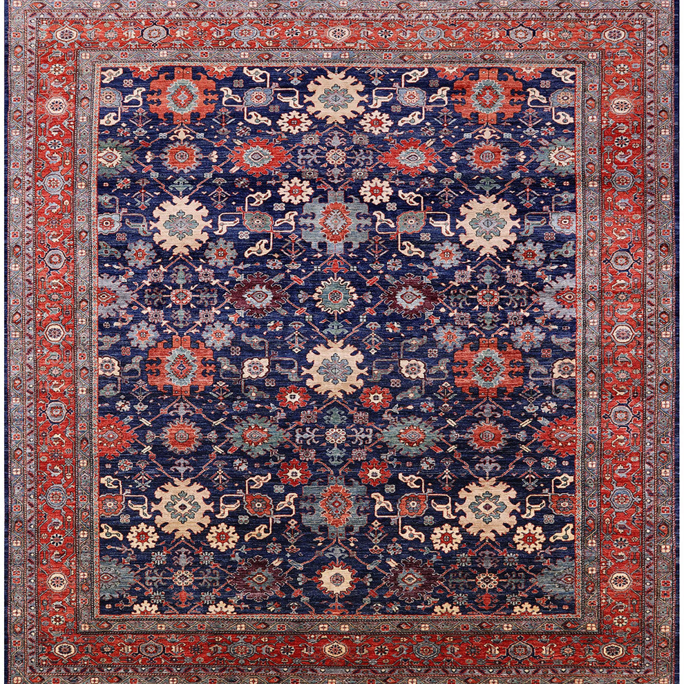 Ahgly Company Indoor Square Mid-Century Modern Area Rugs, 6' Square