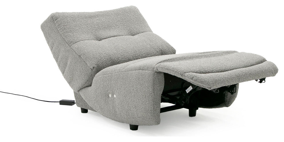 Divani Casa Basil Modern Grey Fabric Small Electric Recliner Chair