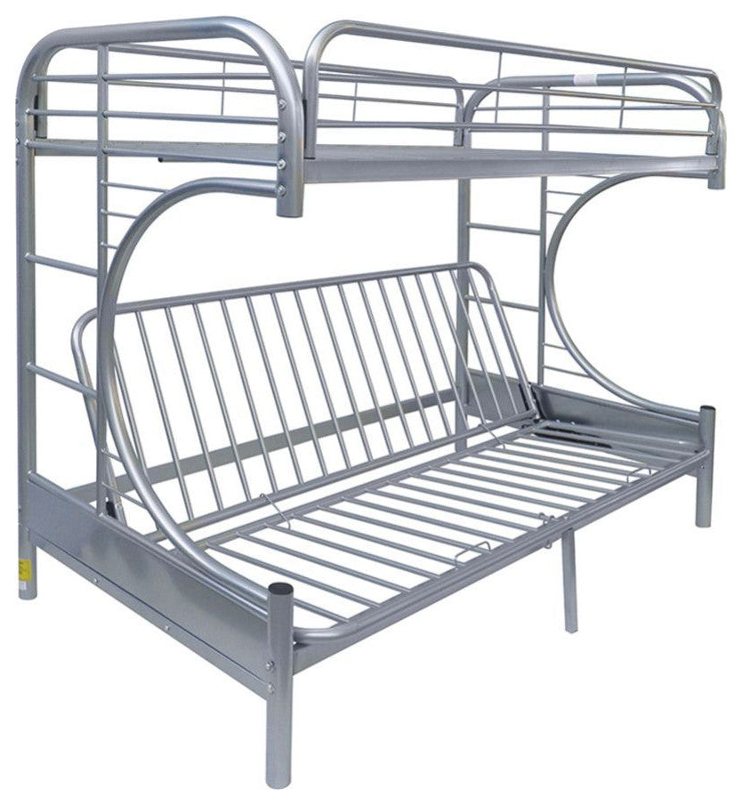 Cameron Multi-Function Futon/Bunk Bed, Silver, Twin/Full/Futon