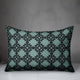 Folk Southwestern Pattern in Blue Throw Pillow