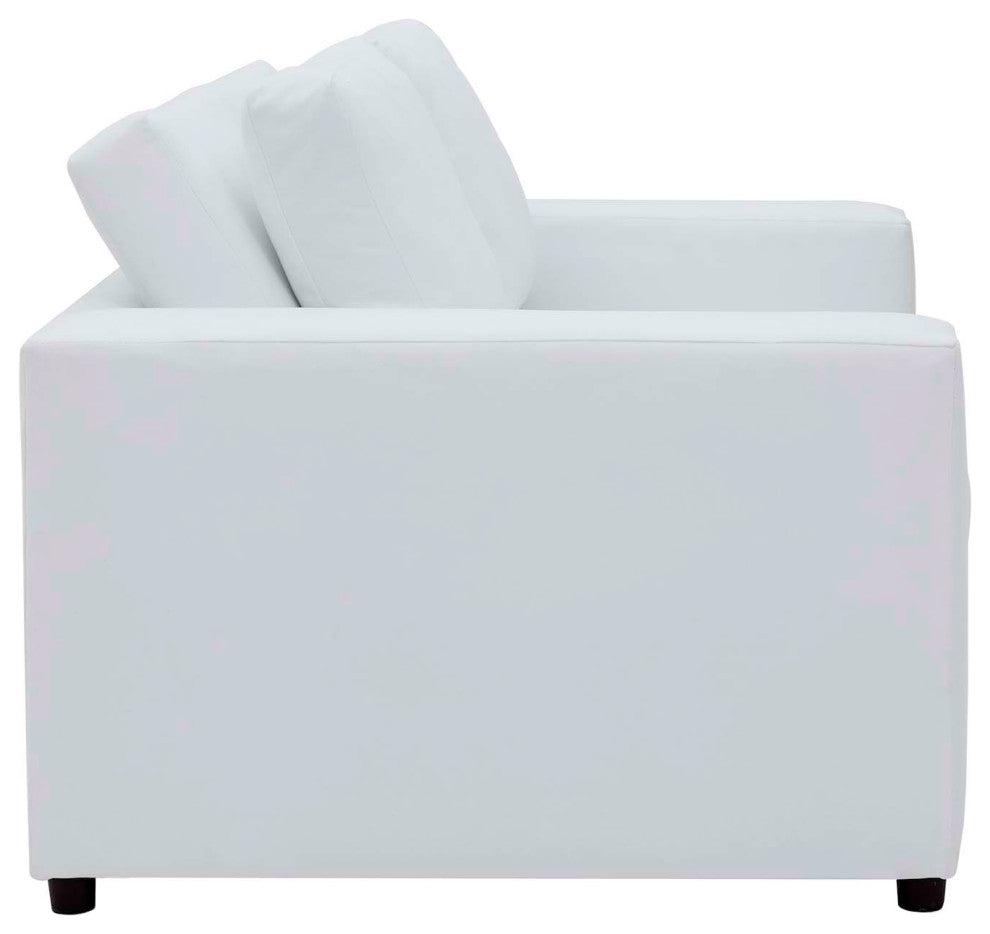 Avendale Velvet Loveseat, Dove White