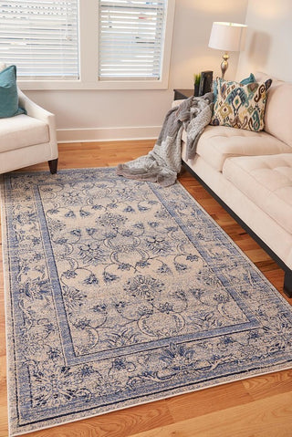 Unique Loom Ivory La Jolla Botanica 7'x10' Area Rug