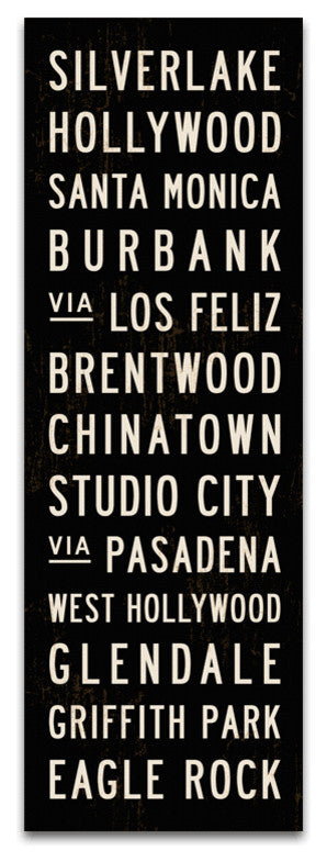 The LA Subway Sign or Los Angeles Art Print, 12x36, 12x36