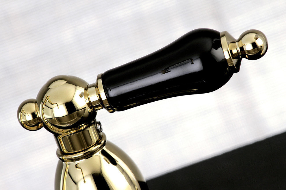 Kingston Brass Widespread Kitchen Faucet, Polished Brass