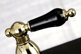 Kingston Brass Widespread Kitchen Faucet, Polished Brass