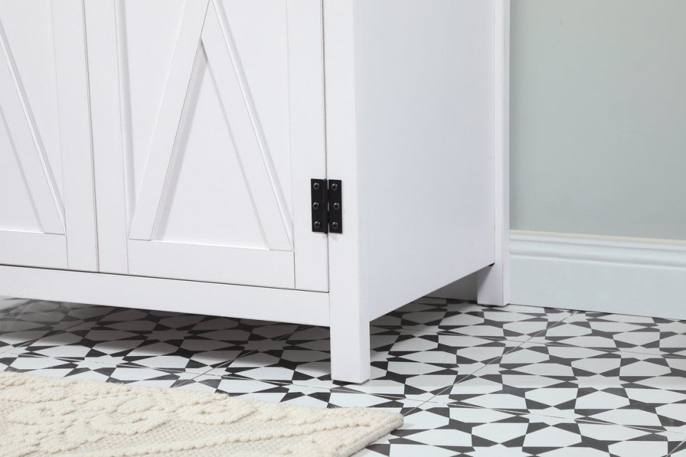 Home Living 19" Farmhouse White-Light Bathroom Vanity