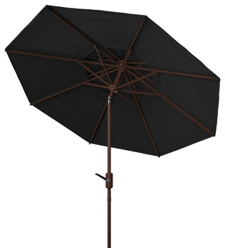 Safavieh Outdoor Lorenia 9ft Double Top Market Umbrella Black