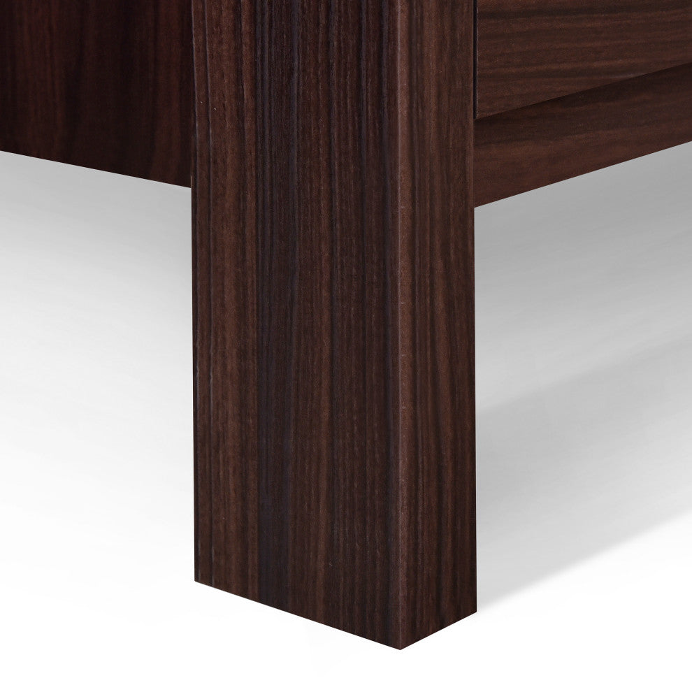 Titeca Contemporary 3 Piece Dresser and Nightstand Set, Wenge