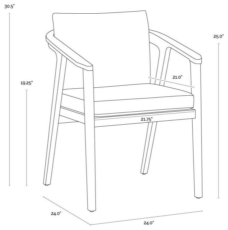 Coraline Dining Armchair, Palazzo Cream