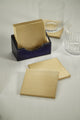 Somerstown 6, Piece Set Blue Leather Coaster With Case Holder