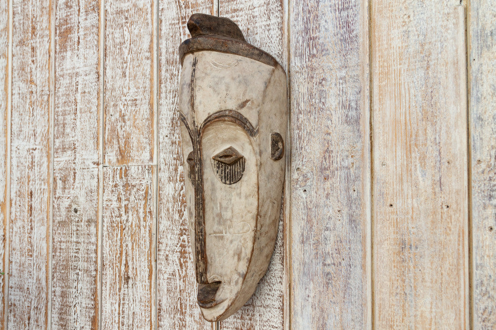 Carved and Painted Gabon Fang Mask