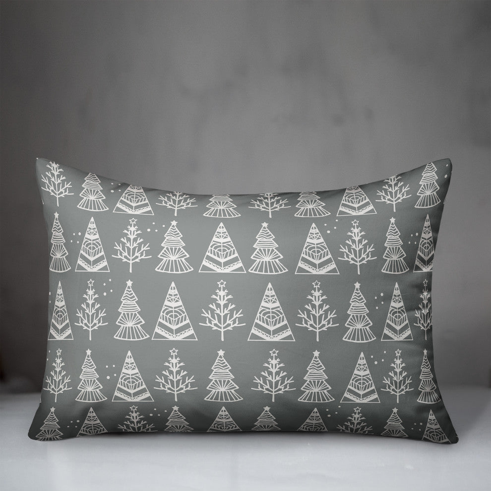 Christmas Tree Pattern 14"x20" Throw Pillow Cover