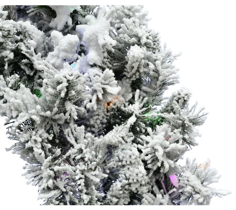 24-In. Mountain Pine Wreath, Multi Led