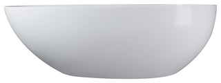 Vanity Art Solid Surface Resin Stone Freestanding Bathtub, Glossy White, 59 in. X 30 in.