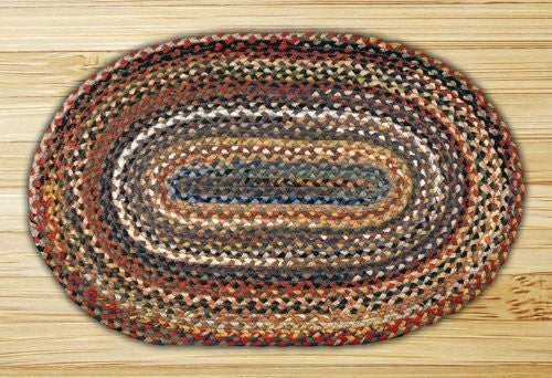 Earth Rugs C-999 Random Oval Braided Rug 3 Feet x 5 Feet