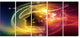 Illuminating Human Head Fractal, Abstract Canvas Art Print, 60"x28", 5 Panels