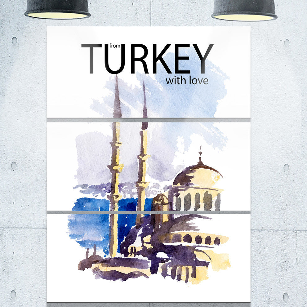 "Turkey Vector Illustration" Metal Wall Art, 3 Panels, 28"x36"