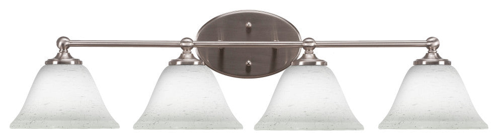 Capri 4-Light Bath Bar, Brushed Nickel/White Muslin