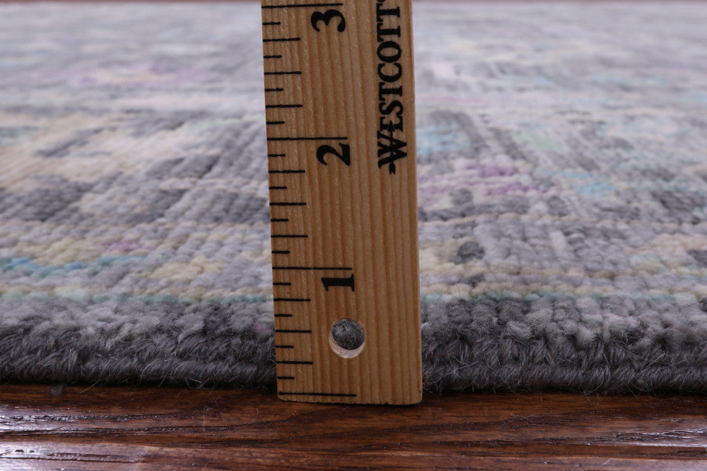 7' Square Turkish Oushak Hand Knotted Wool Rug - Q14972