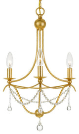 Crystorama Lighting Group 423 Metro 3 Light 16"W Taper Candle - Antique Gold