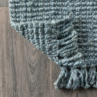 Para Hand Woven Area Rug, Light Blue/Gray, 6 Ft. X 9 Ft.